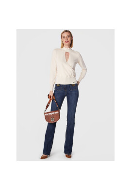 Elisabetta Franchi Дънки PJ-51S-26E2-V330 Син Bootcut Fit - Pepit.bg