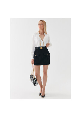 Elisabetta Franchi Мини пола GO-032-36E2-V350 Черен Regular Fit - Pepit.bg
