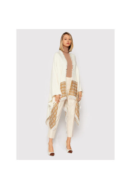 Elisabetta Franchi Пончо MT-01F-16E2-V250 Бял Regular Fit - Pepit.bg