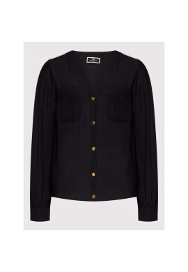 Elisabetta Franchi Риза CA-006-21E2-V320 Черен Regular Fit - Pepit.bg