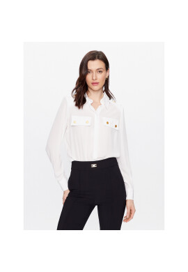 Elisabetta Franchi Риза CA-046-32E2-V370 Бял Regular Fit - Pepit.bg