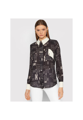 Elisabetta Franchi Риза CA-332-16E2-V290 Черен Regular Fit - Pepit.bg