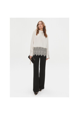 Elisabetta Franchi Текстилни панталони PA-028-37E2-4239 Черен Wide Fit - Pepit.bg
