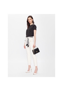 Elisabetta Franchi Текстилни панталони PA-059-31E2-V290 Екрю Bootcut Fit - Pepit.bg