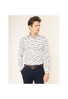 Emanuel Berg Риза Harvard PEB46192 Бял Slim Fit - Pepit.bg