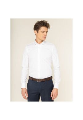 Emanuel Berg Риза MCR37 Бял Slim Fit - Pepit.bg
