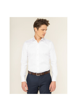 Emanuel Berg Риза MCR5 Бял Slim Fit - Pepit.bg