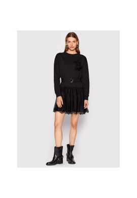 Ermanno Firenze Плетена рокля Q024EI2 Черен Regular Fit - Pepit.bg
