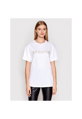 Ermanno Firenze Тишърт D40EL060EG3 Бял Regular Fit - Pepit.bg
