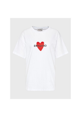 Ermanno Firenze Тишърт D42EL023EK4 Бял Regular Fit - Pepit.bg