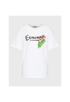 Ermanno Firenze Тишърт D42EL036EK8 Бял Regular Fit - Pepit.bg