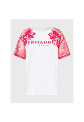 Ermanno Firenze Тишърт D42EL068EE7 Бял Regular Fit - Pepit.bg