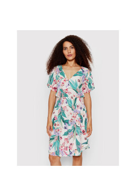 Esotiq Лятна рокля Pineapple 39883 Бял Regular Fit - Pepit.bg
