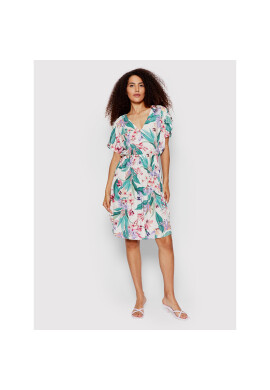 Esotiq Лятна рокля Pineapple 39883 Бял Regular Fit - Pepit.bg