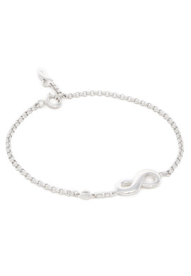 Fossil Гривна Infinite Love JFS00393040 Сребрист - Pepit.bg