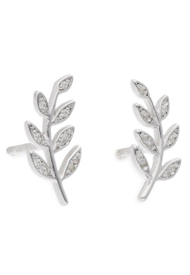 Fossil Обици Olive Branch JFS00483040 Сребрист - Pepit.bg