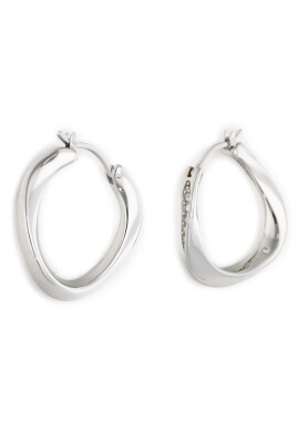 Fossil Обици Twist JF01144040 Сребрист - Pepit.bg