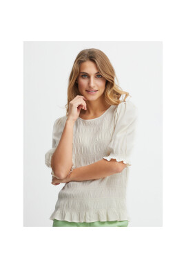 Fransa Блуза 20611903 Екрю Regular Fit - Pepit.bg