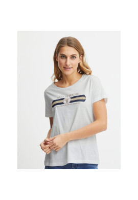 Fransa Тишърт 20612083 Бял Regular Fit - Pepit.bg