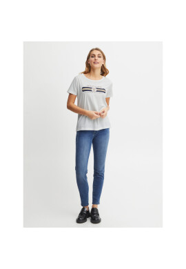 Fransa Тишърт 20612083 Бял Regular Fit - Pepit.bg