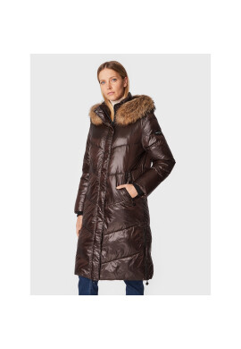 Frieda & Freddies Пухено яке 8870C Кафяв Regular Fit - Pepit.bg