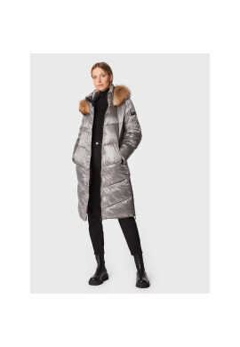 Frieda & Freddies Пухено яке 8870C Сребрист Regular Fit - Pepit.bg