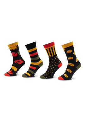 Fun Socks Комплект 4 чифта дълги чорапи унисекс FS-FU71107 Черен - Pepit.bg