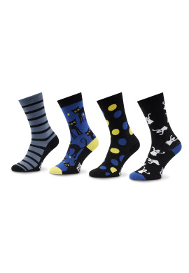 Fun Socks Комплект 4 чифта дълги чорапи унисекс FS-FU71108 Черен - Pepit.bg
