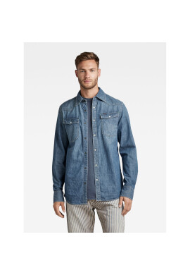 G-Star Raw дънкова риза D12698-D311-D891 Син Regular Fit - Pepit.bg
