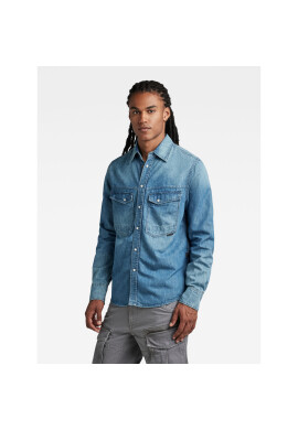 G-Star Raw дънкова риза D23006-D303-D890 Син Regular Fit - Pepit.bg