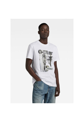 G-Star Raw Тишърт HQ D23899-C336-110 Бял Regular Fit - Pepit.bg
