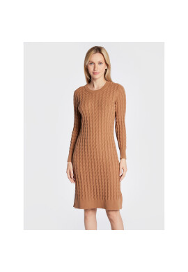 Gant Плетена рокля Twisted Cable 4502048 Бежов Regular Fit - Pepit.bg