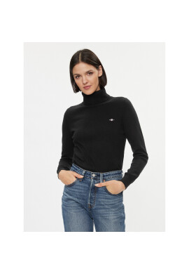 Gant Поло Extrafine Rollneck 4800511 Черен Regular Fit - Pepit.bg