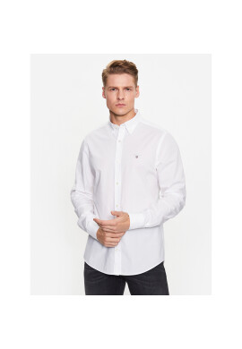 Gant Риза Broadcloth 3046402 Бял Slim Fit - Pepit.bg