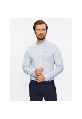 Gant Риза Slim Poplin 3000102 Син Regular Fit - Pepit.bg