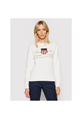 Gant Суитшърт Archive Shield 4204688 Бял Regular Fit - Pepit.bg