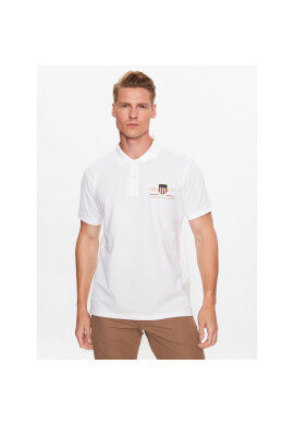 Gant Тениска с яка и копчета 2002014 Бял Regular Fit - Pepit.bg
