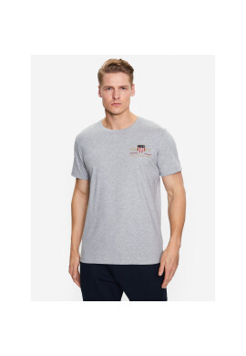 Gant Тишърт Archive Shield 2003081 Сив Regular Fit - Pepit.bg