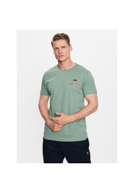 Gant Тишърт Archive Shield 2003081 Зелен Regular Fit - Pepit.bg