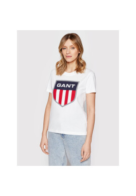 Gant Тишърт D1. Retro Shield 4200229 Бял Regular Fit - Pepit.bg