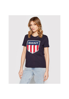 Gant Тишърт D1. Retro Shield 4200229 Тъмносин Regular Fit - Pepit.bg