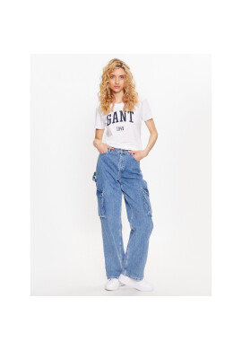 Gant Тишърт Logo 4200670 Бял Regular Fit - Pepit.bg