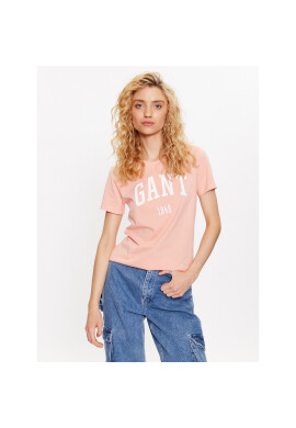 Gant Тишърт Logo 4200670 Оранжев Regular Fit - Pepit.bg