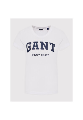 Gant Тишърт Md Ss 4200233 Бял Regular Fit - Pepit.bg