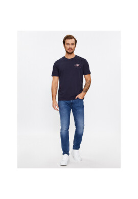 Gant Тишърт Reg Archive Shield Emb Ss 2067004 Тъмносин Regular Fit - Pepit.bg