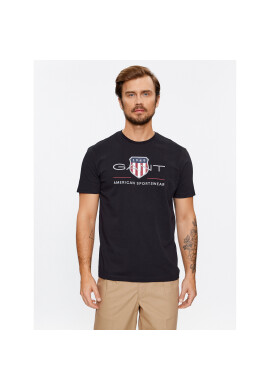 Gant Тишърт Reg Archive Shield Ss 2003199 Черен Regular Fit - Pepit.bg