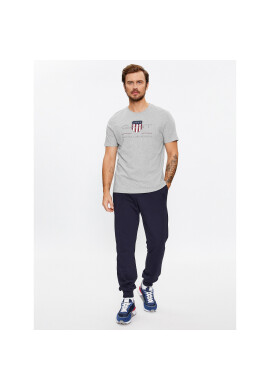 Gant Тишърт Reg Archive Shield Ss 2003199 Сив Regular Fit - Pepit.bg
