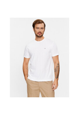 Gant Тишърт Reg Shield Ss 2003184 Бял Regular Fit - Pepit.bg