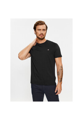 Gant Тишърт Reg Shield Ss 2003184 Черен Regular Fit - Pepit.bg