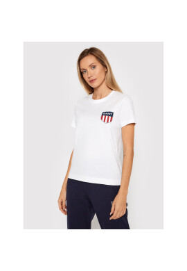 Gant Тишърт Retro Shield 4200219 Бял Relaxedr Fit - Pepit.bg